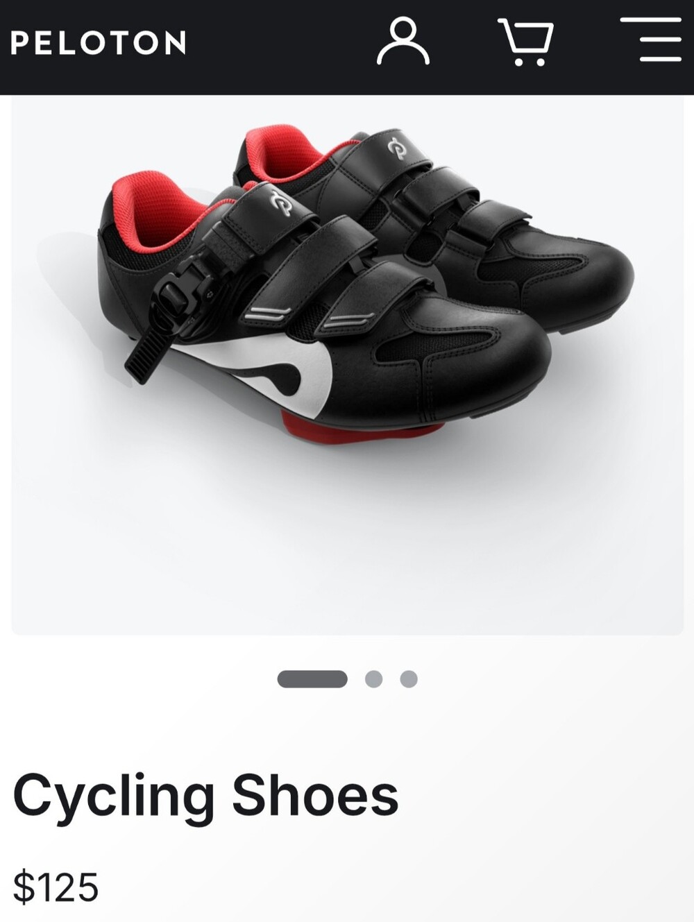 Peloton Cycling Shoes with Red Lining and White Swoosh Sz 11